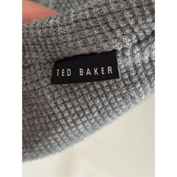 TED BAKER Men 8% Wool Zip Neck Knit Jumper Sweater Size L (4) - Picture 5 of 6